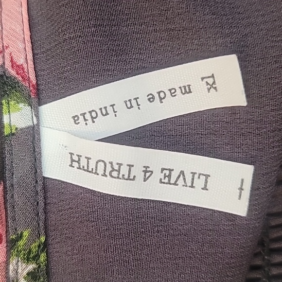 Live 4 Truth grey pink floral duster cover up layer piece size XL mauve - Picture 13 of 15